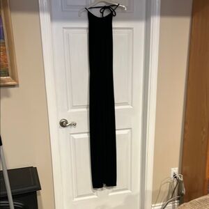 Elegant Black Halter Maxi Dress